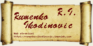 Rumenko Ikodinović vizit kartica